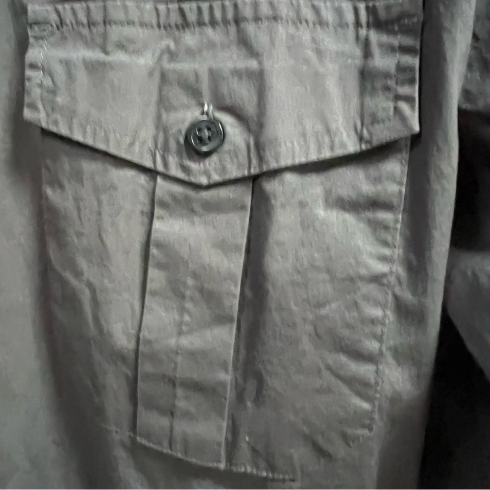 Express Men's Gray Military Shirt - Picture 3 of 5
